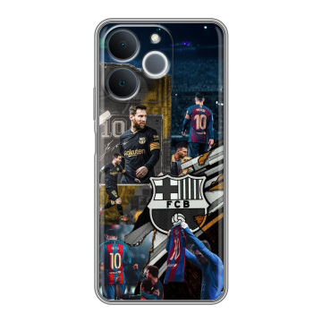 Силиконовый чехол на Realme Note 70 с принтом Messi Barcelona