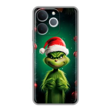 Силиконовый чехол на Realme Note 70 с принтом Гринч Новый год Рождество Силиконовый чехол на Realme Note 70 с принтом Гринч Новый год Рождество