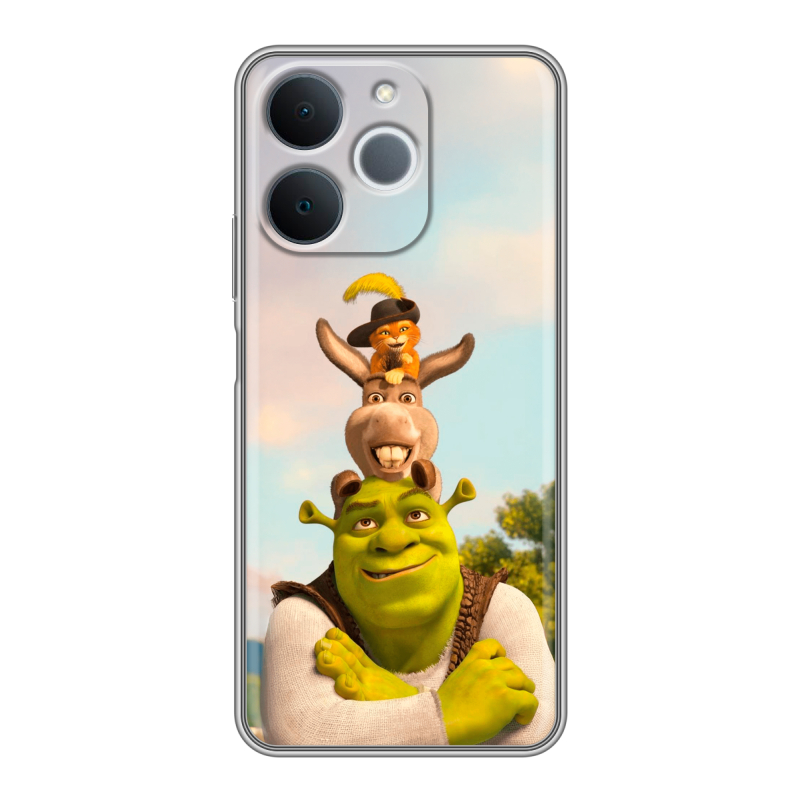 Силиконовый чехол на Realme Note 70 с принтом Шрек Shrek Силиконовый чехол на Realme Note 70 с принтом Шрек Shrek
