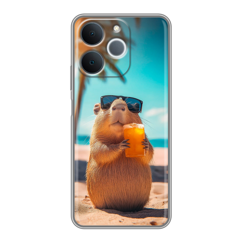 Силиконовый чехол на Realme Note 70 с принтом Капибара Силиконовый чехол на Realme Note 70 с принтом Капибара