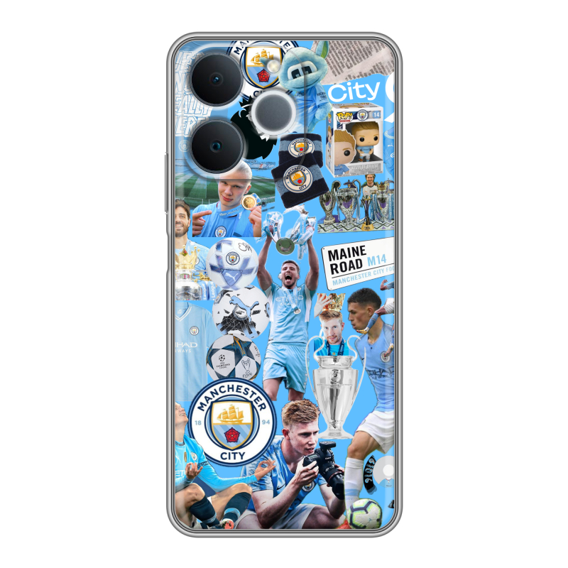 Силиконовый чехол на Realme Note 70 с принтом Man City Манчестер Сити Силиконовый чехол на Realme Note 70 с принтом Man City Манчестер Сити