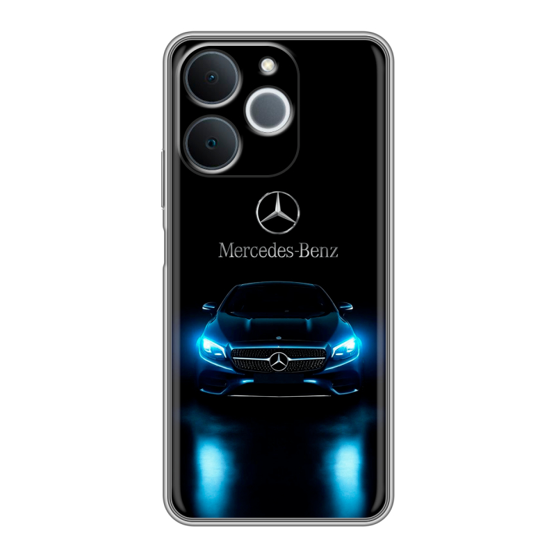 Силиконовый чехол на Realme Note 70 с принтом Mercedes Мерседес Силиконовый чехол на Realme Note 70 с принтом Mercedes Мерседес