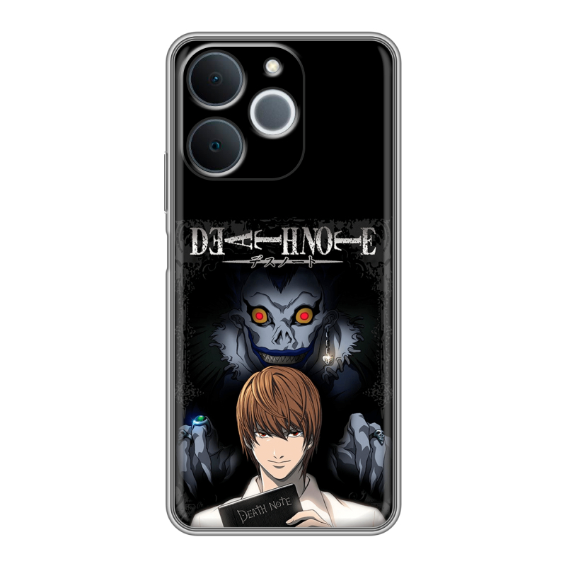Силиконовый чехол на Realme Note 70 с принтом Death note Тетрадь смерти Силиконовый чехол на Realme Note 70 с принтом Death note Тетрадь смерти