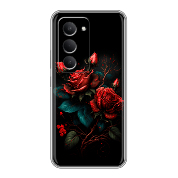 Силиконовый чехол на Redmi 15 с принтом Розы красные