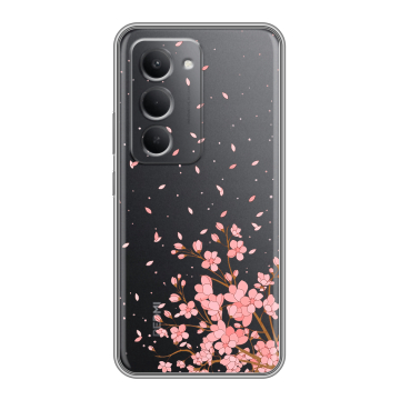 Силиконовый чехол на Redmi 15 с принтом Ветка сакуры Силиконовый чехол на Redmi 15 с принтом Ветка сакуры