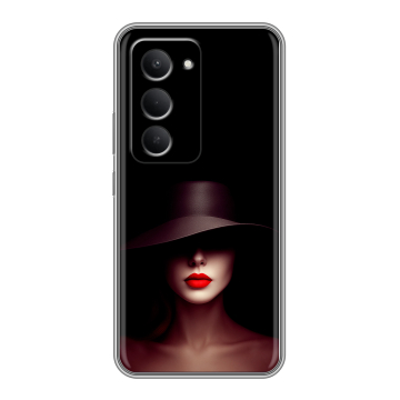 Силиконовый чехол на Redmi 15 с принтом Девушка в шляпе