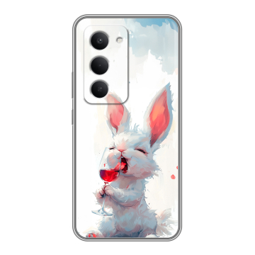 Силиконовый чехол на Redmi 15 с принтом кролик зайчик Силиконовый чехол на Redmi 15 с принтом кролик зайчик
