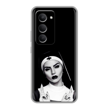 Силиконовый чехол на Redmi 15 с принтом монашка