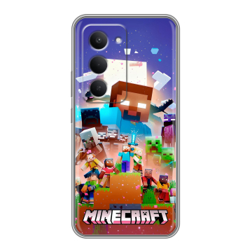 Силиконовый чехол на Redmi 15 с принтом Майнкрафт Minecraft Силиконовый чехол на Redmi 15 с принтом Майнкрафт Minecraft