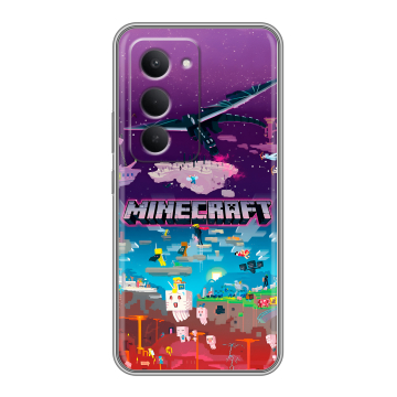 Силиконовый чехол на Redmi 15 с принтом Майнкрафт Minecraft