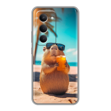 Силиконовый чехол на Redmi 15 с принтом Капибара