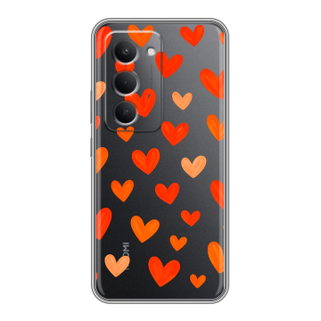 Силиконовый чехол на Redmi 15 с принтом Сердечки