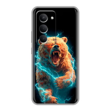 Силиконовый чехол на Redmi 15 с принтом Медведь