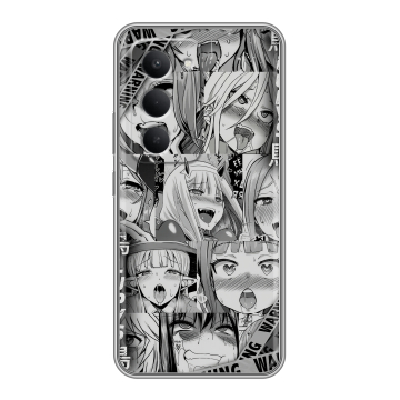 Силиконовый чехол на Redmi 15 с принтом Ahegao Ахегао Аниме