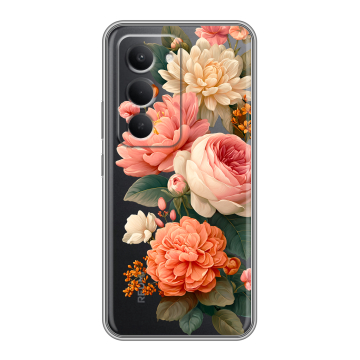 Силиконовый чехол на Redmi 15 с принтом цветы