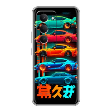 Силиконовый чехол на Redmi 15 с принтом машины тачки