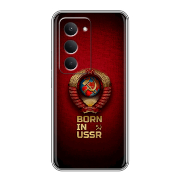 Силиконовый чехол на Redmi 15 с принтом Флаг Герб СССР