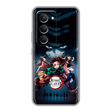 Силиконовый чехол на Redmi 15 с принтом Demon Slayer Клинок рассекающий демонов