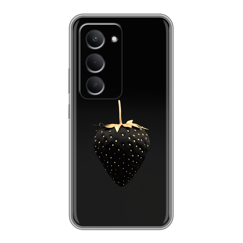 Силиконовый чехол на Redmi 15 с принтом Черная клубника Силиконовый чехол на Redmi 15 с принтом Черная клубника