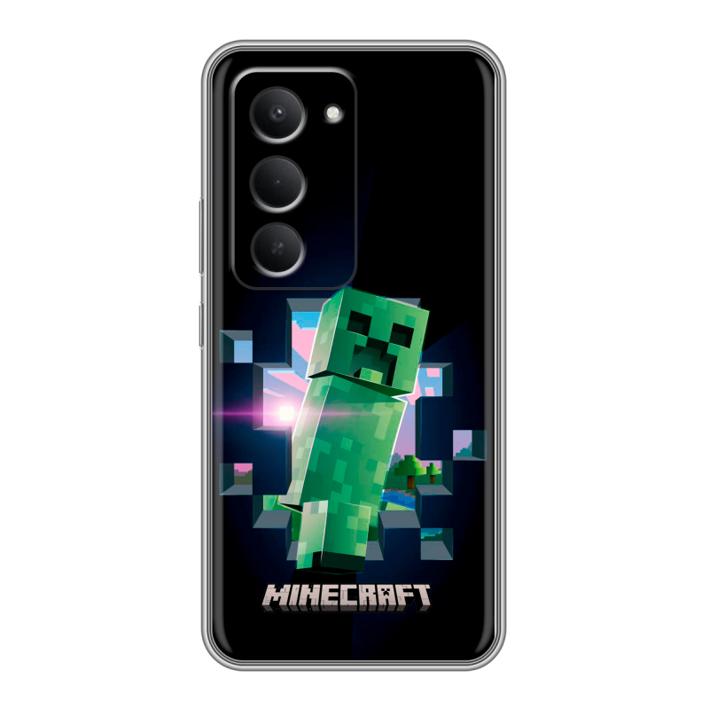 Силиконовый чехол на Redmi 15 с принтом Майнкрафт Minecraft Силиконовый чехол на Redmi 15 с принтом Майнкрафт Minecraft