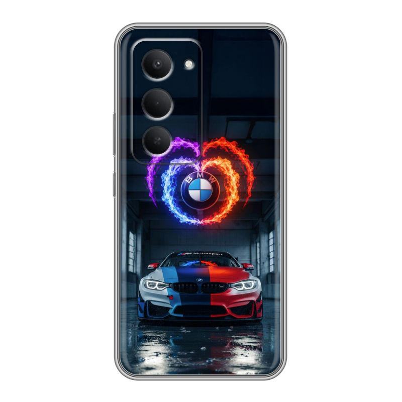 Силиконовый чехол на Redmi 15 с принтом BMW БМВ Силиконовый чехол на Redmi 15 с принтом BMW БМВ