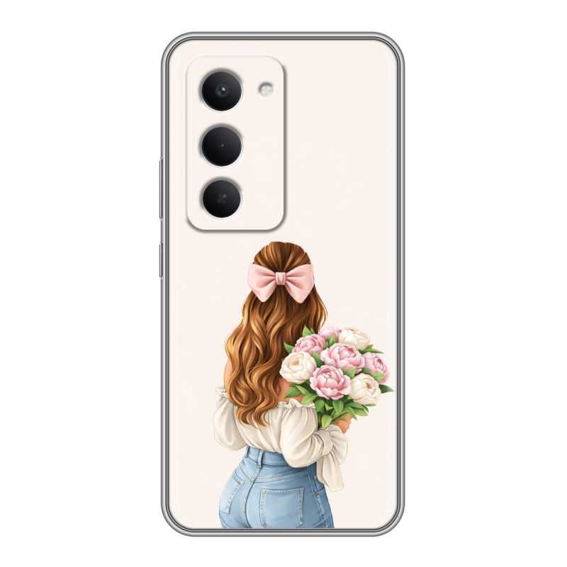 Силиконовый чехол на Redmi 15 с принтом женский Силиконовый чехол на Redmi 15 с принтом женский