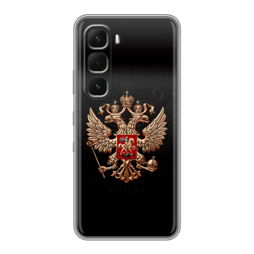 Силиконовый чехол на Infinix Hot 60 Pro с принтом Герб России Силиконовый чехол на Infinix Hot 60 Pro с принтом Герб России