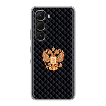 Силиконовый чехол на Infinix Hot 60 Pro с принтом Герб России принт Силиконовый чехол на Infinix Hot 60 Pro с принтом Герб России принт