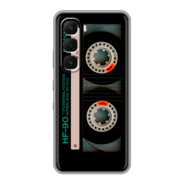 Силиконовый чехол на Infinix Hot 60 Pro с принтом Кассета Силиконовый чехол на Infinix Hot 60 Pro с принтом Кассета