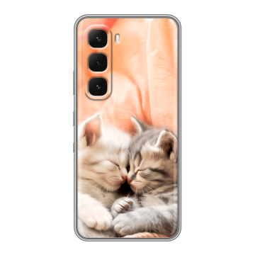 Силиконовый чехол на Infinix Hot 60 Pro с принтом Котята Силиконовый чехол на Infinix Hot 60 Pro с принтом Котята