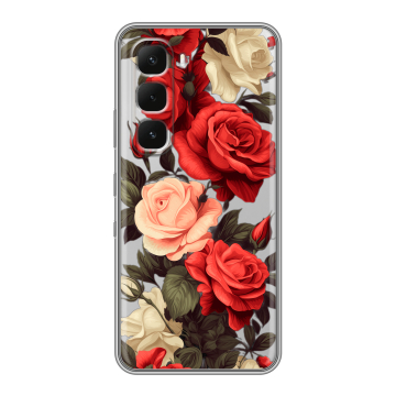 Силиконовый чехол на Infinix Hot 60 Pro с принтом Розы Силиконовый чехол на Infinix Hot 60 Pro с принтом Розы