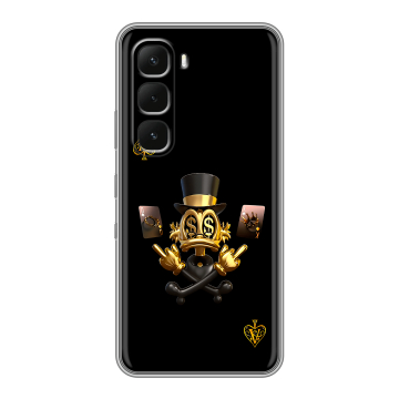 Силиконовый чехол на Infinix Hot 60 Pro с принтом Золотой скрудж макдак Силиконовый чехол на Infinix Hot 60 Pro с принтом Золотой скрудж макдак