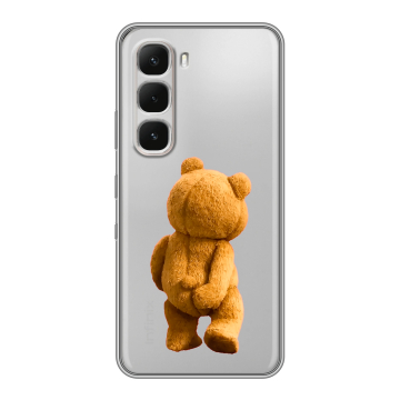 Силиконовый чехол на Infinix Hot 60 Pro с принтом Медведь Силиконовый чехол на Infinix Hot 60 Pro с принтом Медведь