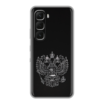 Силиконовый чехол на Infinix Hot 60 Pro с принтом Герб России Силиконовый чехол на Infinix Hot 60 Pro с принтом Герб России