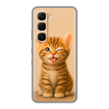 Силиконовый чехол на Infinix Hot 60 Pro с принтом котенок Силиконовый чехол на Infinix Hot 60 Pro с принтом котенок