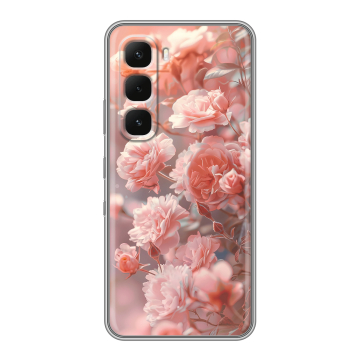 Силиконовый чехол на Infinix Hot 60 Pro с принтом Розовые розы Силиконовый чехол на Infinix Hot 60 Pro с принтом Розовые розы