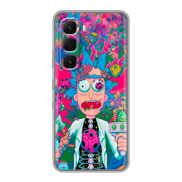 Силиконовый чехол на Infinix Hot 60 Pro с принтом Рик и Морти Rick Morty Силиконовый чехол на Infinix Hot 60 Pro с принтом Рик и Морти Rick Morty