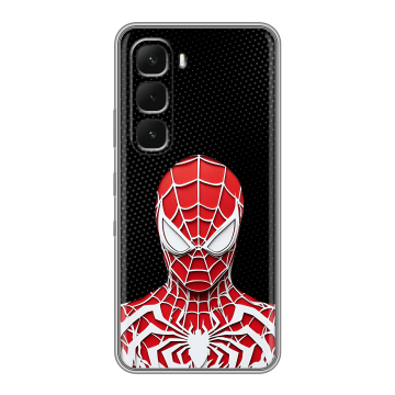 Силиконовый чехол на Infinix Hot 60 Pro с принтом человек паук spiderman Силиконовый чехол на Infinix Hot 60 Pro с принтом человек паук spiderman