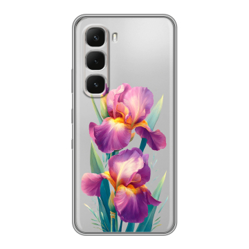Силиконовый чехол на Infinix Hot 60 Pro с принтом Цветы орхидеи