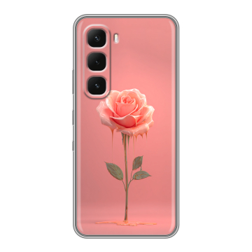 Силиконовый чехол на Infinix Hot 60 Pro с принтом Розовая роза