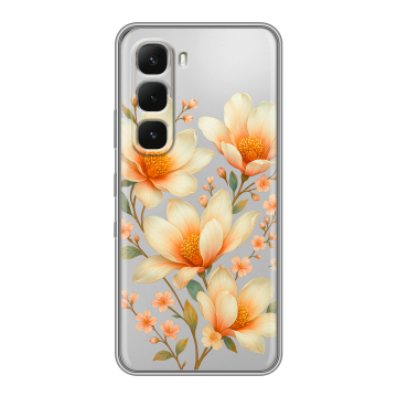 Силиконовый чехол на Infinix Hot 60 Pro с принтом Цветы