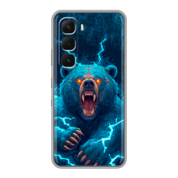 Силиконовый чехол на Infinix Hot 60 Pro с принтом Медведь