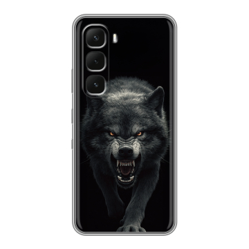 Силиконовый чехол на Infinix Hot 60 Pro с принтом Волк Силиконовый чехол на Infinix Hot 60 Pro с принтом Волк