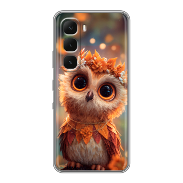 Силиконовый чехол на Infinix Hot 60 Pro с принтом Милая сова