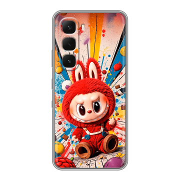Силиконовый чехол на Infinix Hot 60 Pro с принтом Labubu Лабубу Силиконовый чехол на Infinix Hot 60 Pro с принтом Labubu Лабубу