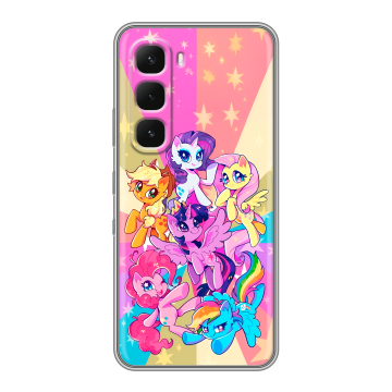 Силиконовый чехол на Infinix Hot 60 Pro с принтом My little pony Дружба чудо Силиконовый чехол на Infinix Hot 60 Pro с принтом My little pony Дружба чудо