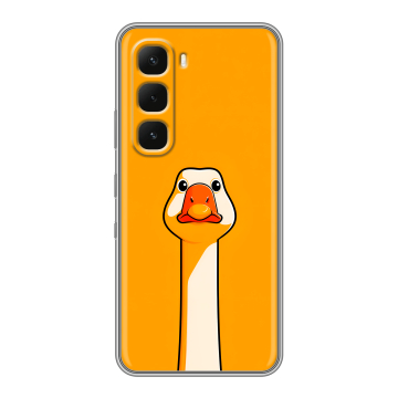 Силиконовый чехол на Infinix Hot 60 Pro с принтом Смешная утка