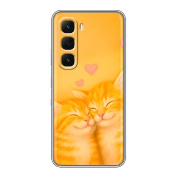 Силиконовый чехол на Infinix Hot 60 Pro с принтом Милые котята Силиконовый чехол на Infinix Hot 60 Pro с принтом Милые котята