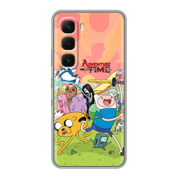 Силиконовый чехол на Infinix Hot 60 Pro с принтом Adventure time Время приключений