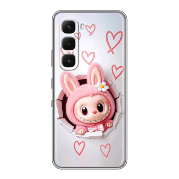 Силиконовый чехол на Infinix Hot 60 Pro с принтом Labubu Лабубу Силиконовый чехол на Infinix Hot 60 Pro с принтом Labubu Лабубу